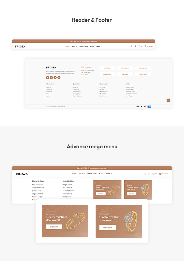 Bronza - Jewellery eCommerce Responsive Shopify 2.0 Theme - 2